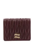 Miu Miu matelassé leather wallet - Red