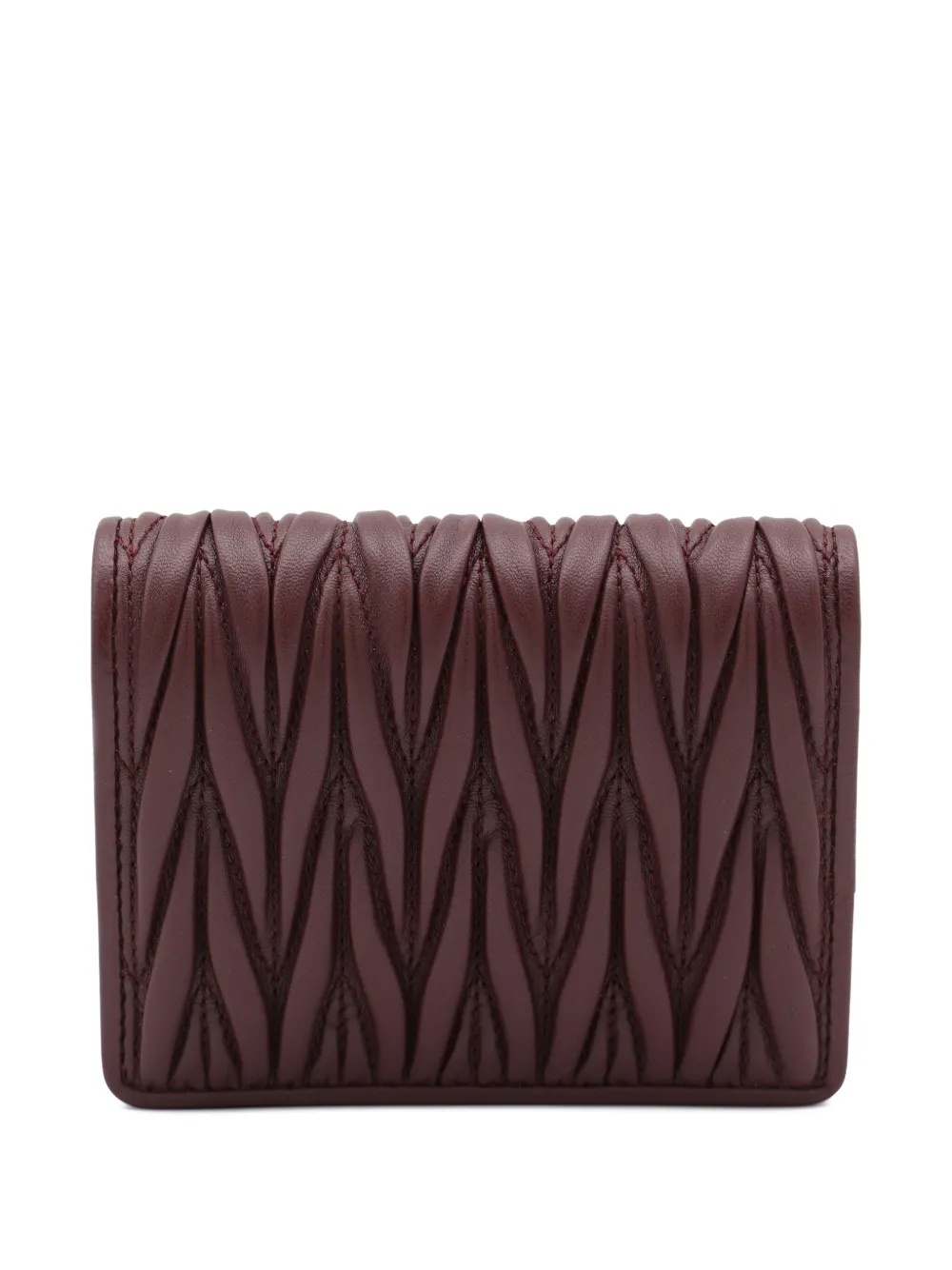 Miu matelassé leather wallet Rood