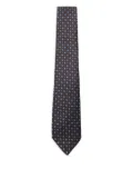 Canali patterned wool tie - Brown