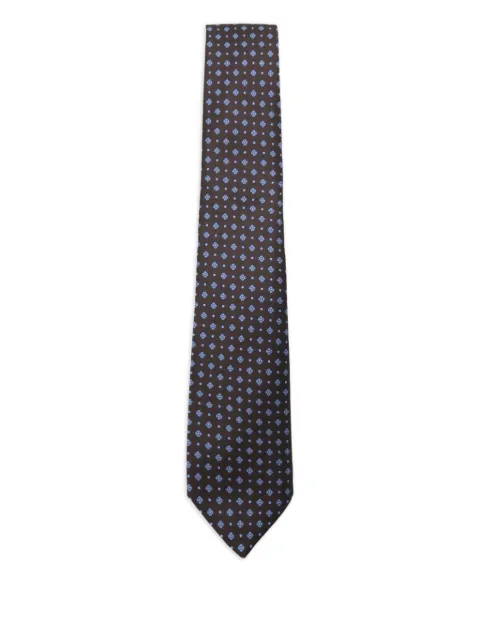 Canali patterned wool tie