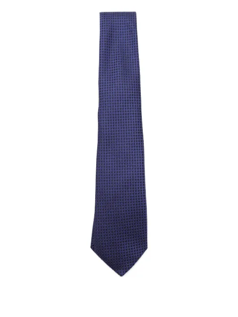 Canali geometric-pattern wool tie