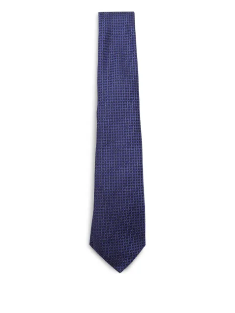 Canali geometric-pattern wool tie