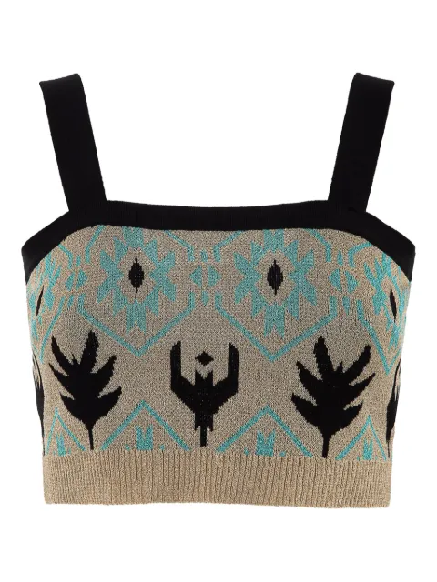 Akep damask-pattern jacquard top