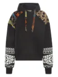 Akep patchwork-design hoodie - Black