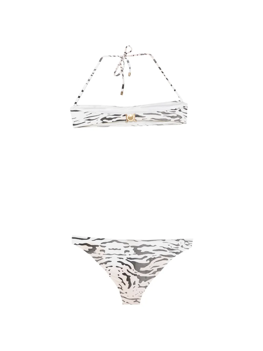 Balmain Bikinislip met tijgerprint Wit