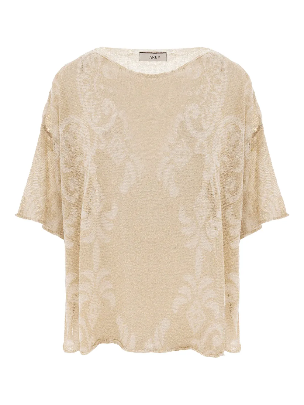 patterned knitted T-shirt