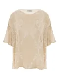 Akep patterned knitted T-shirt - Neutrals