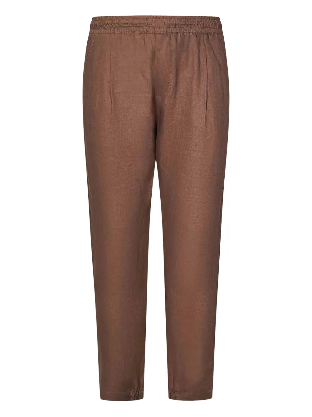 Golden Craft Elastic-waist Trousers In Brown