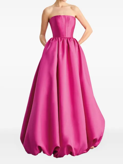Vera Wang strapless balloon maxi dress
