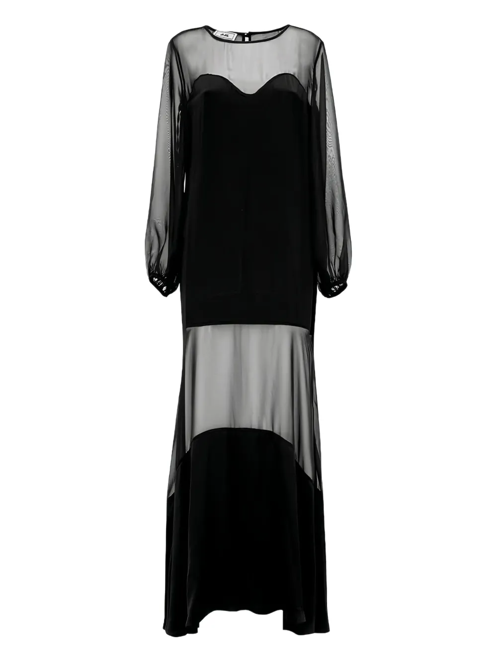 JIJIL JOLIE sheer-panelled maxi dress - ブラック JIJIL JOLIE sheer-panelled maxi dress - ブラック