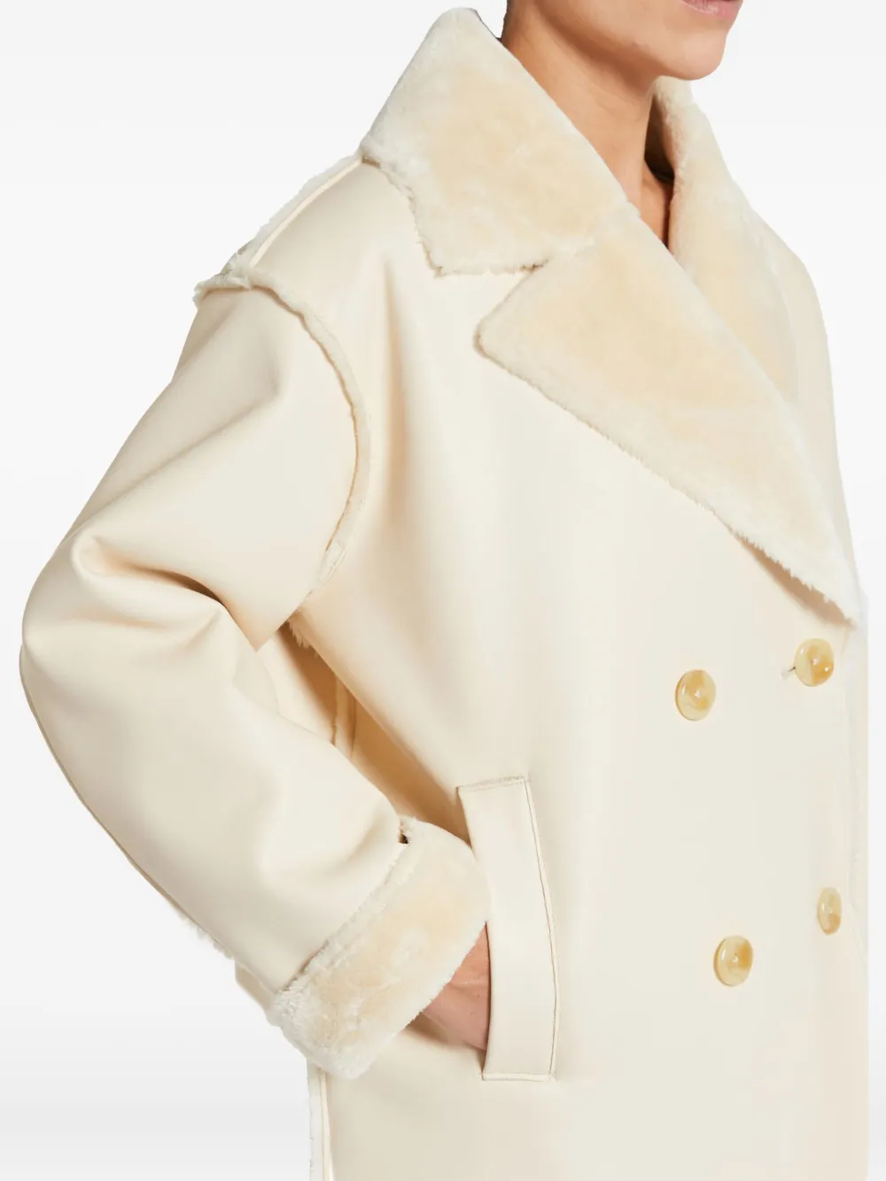 Pennyblack faux-fur collar double-breasted coat | Double Breasted & Peacoats | Image 2