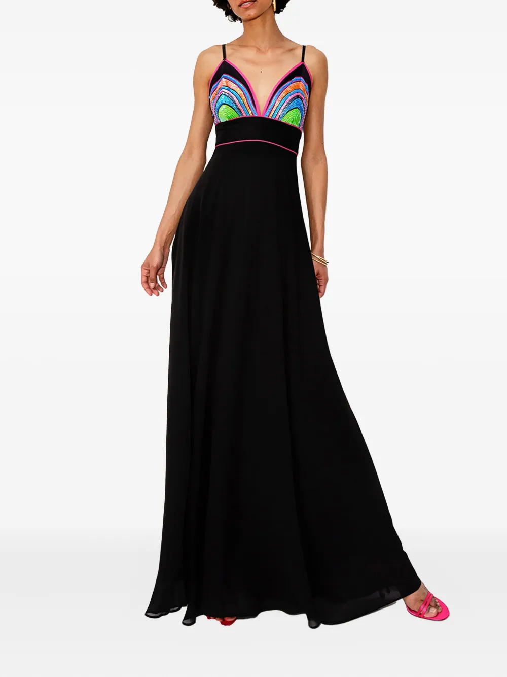TWINSET sequin-embellished maxi dress Zwart