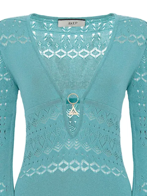 Akep bell-sleeve knitted dress