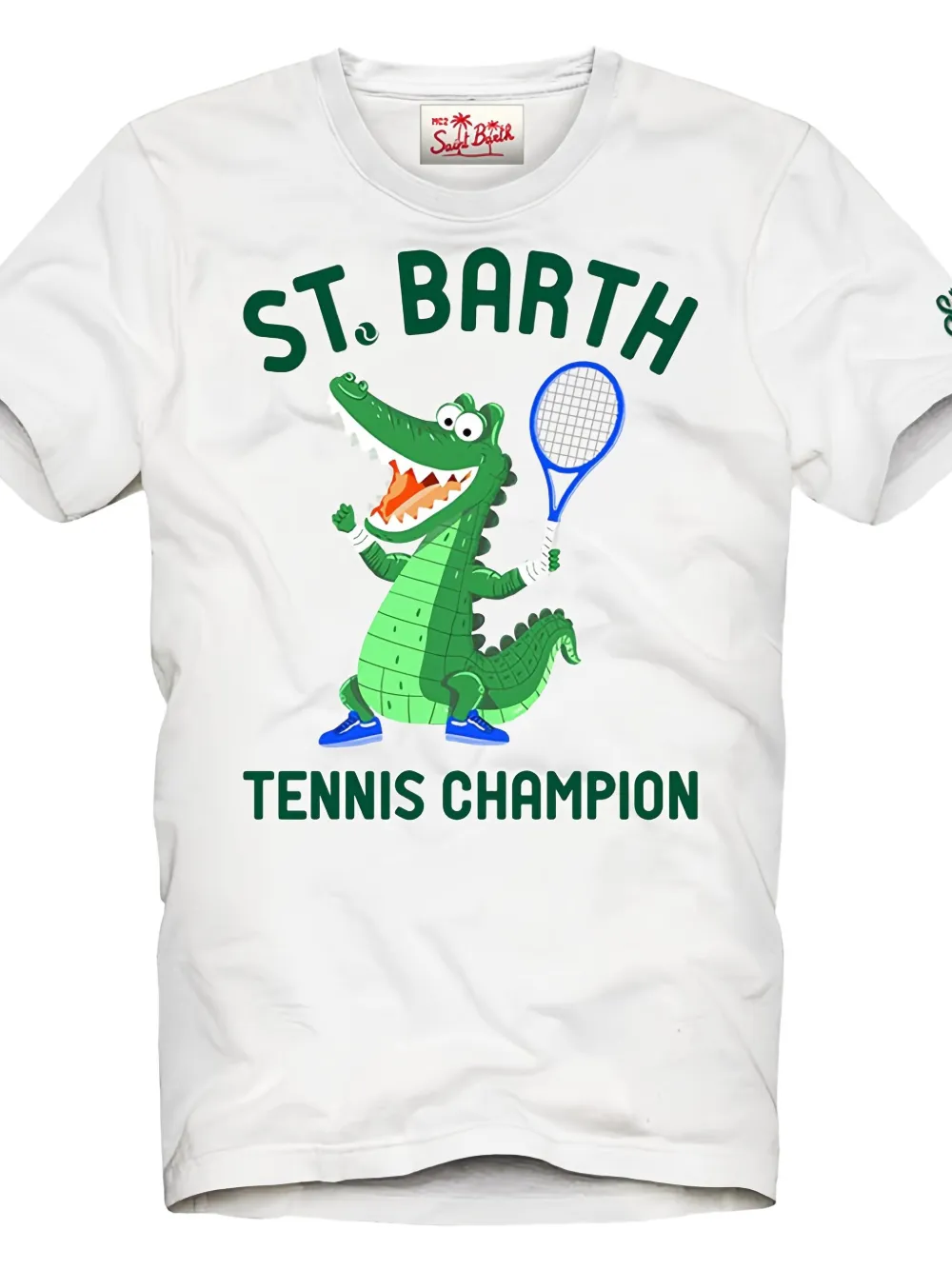 Mc2 Saint Barth Crocodile-print T-shirt In White