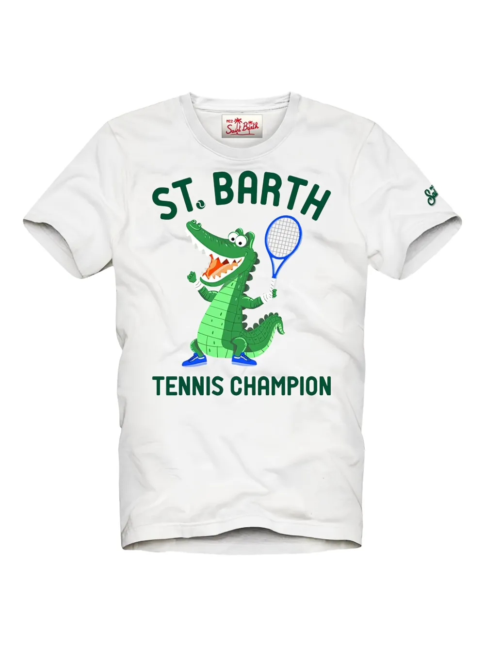 Mc2 Saint Barth Crocodile-print T-shirt In White