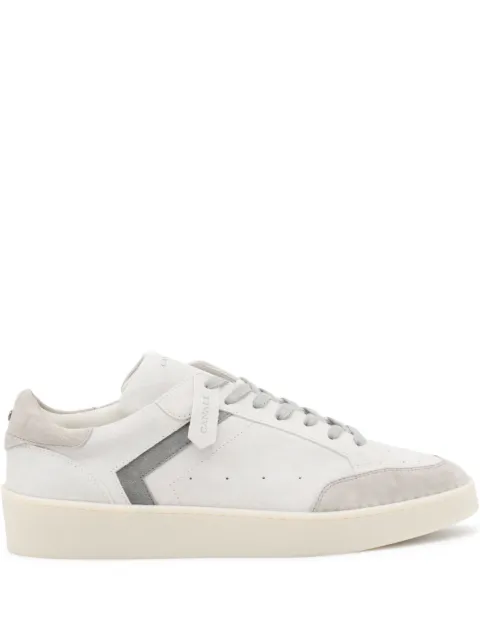 Canali leather panelled sneakers