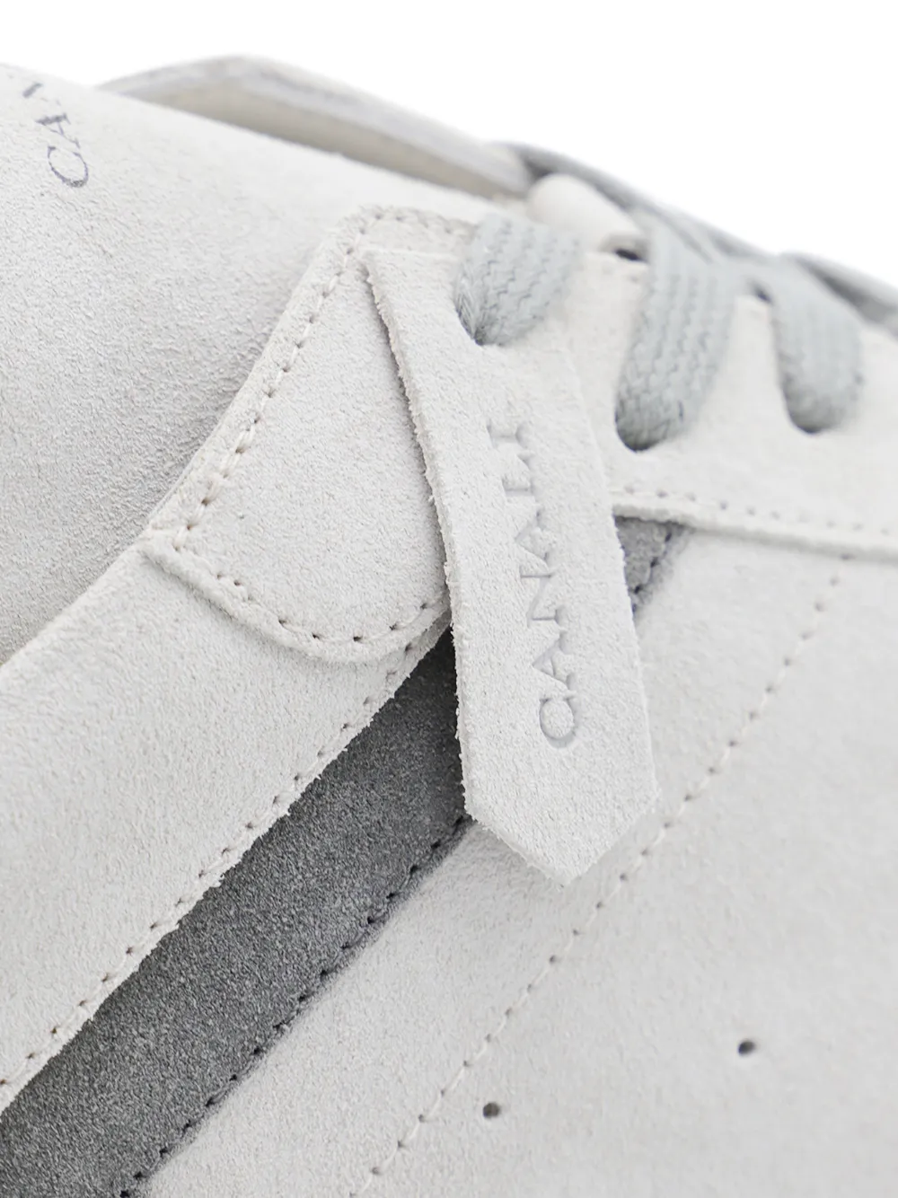 Canali leather panelled sneakers White