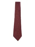 Canali patterned wool tie - Red