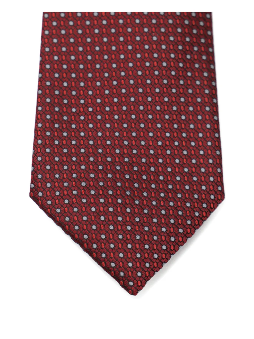 Canali patterned wool tie Rood