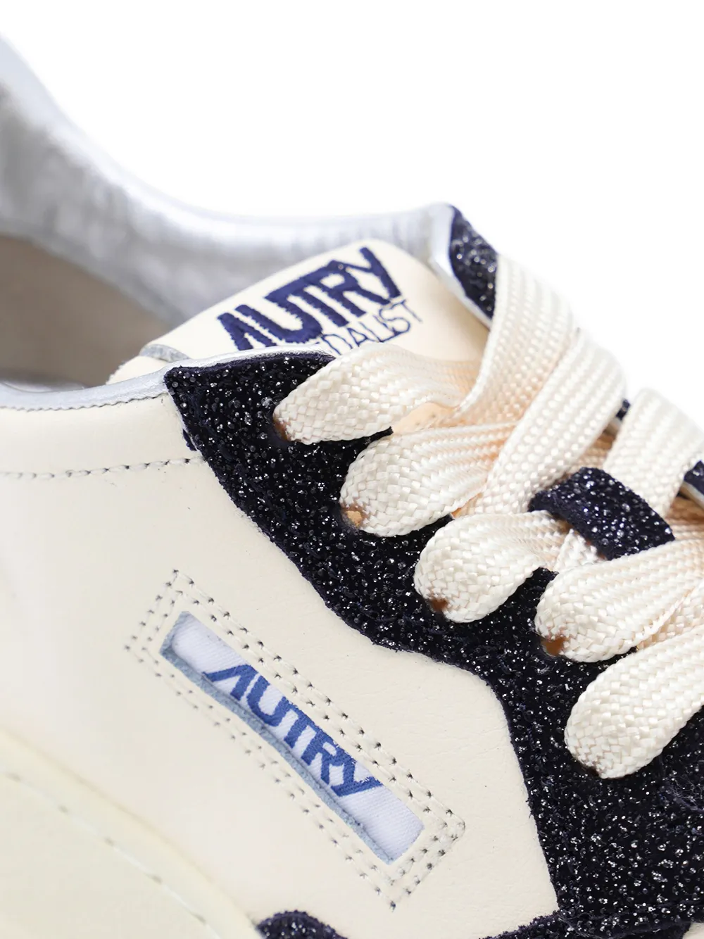 Autry Medalist glitter-panel low-top sneakers Wit