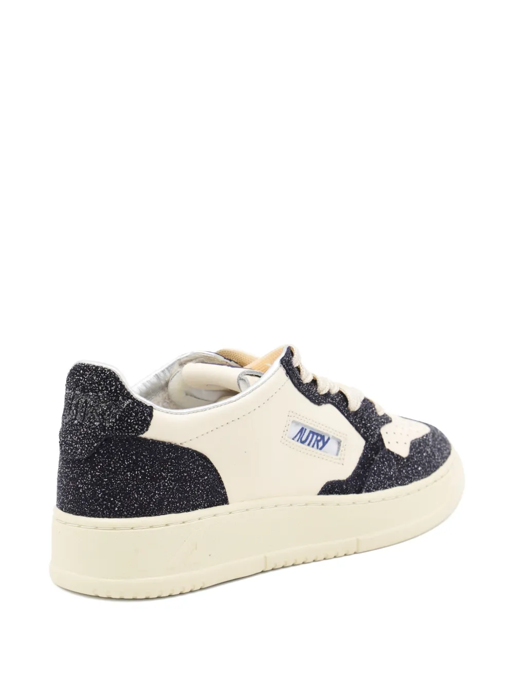 Autry Medalist glitter-panel low-top sneakers Wit