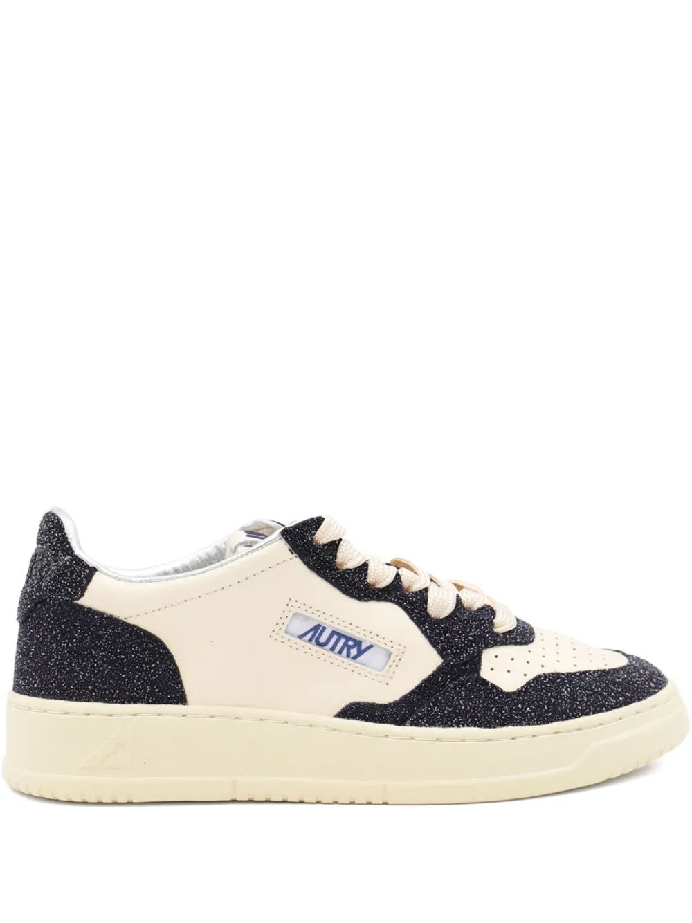Autry Medalist glitter-panel low-top sneakers Wit