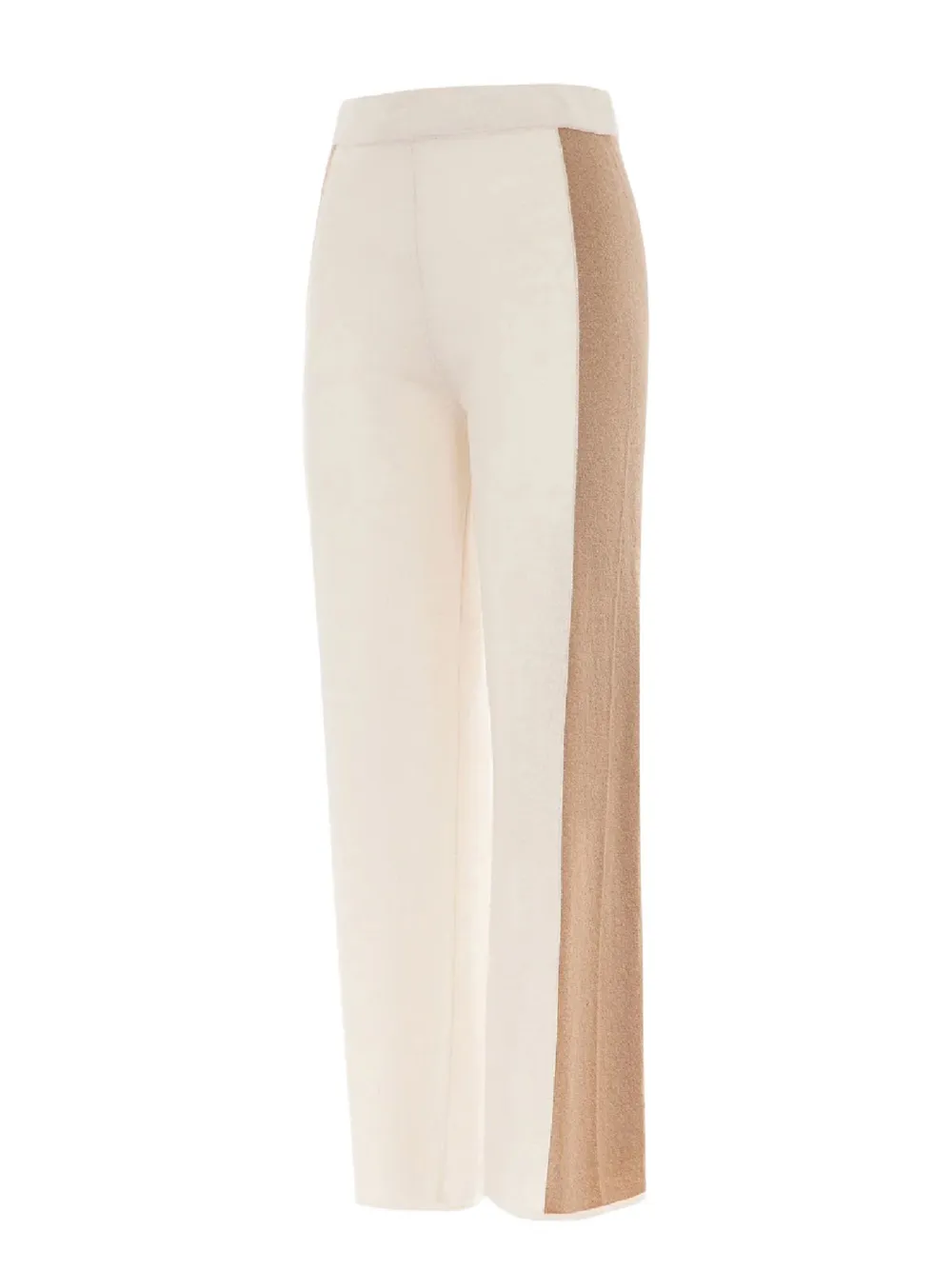 Akep side-stripe straight trousers - ホワイト Akep side-stripe straight trousers - ホワイト