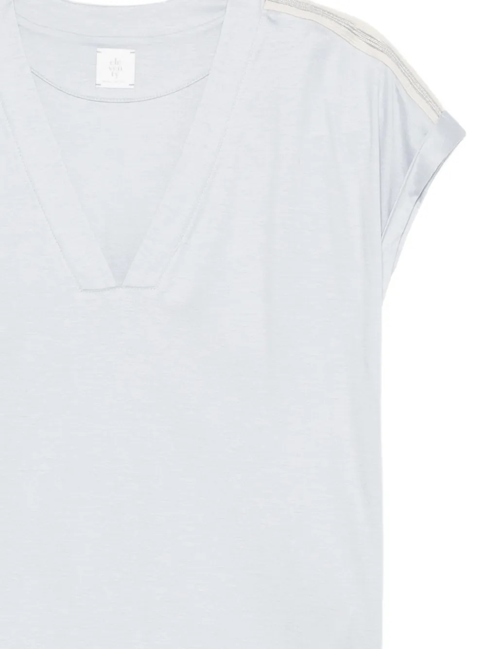Eleventy V-neck T-shirt Blauw