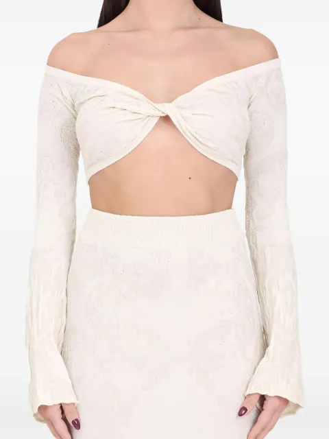 Akep off-shoulder knot-detail top