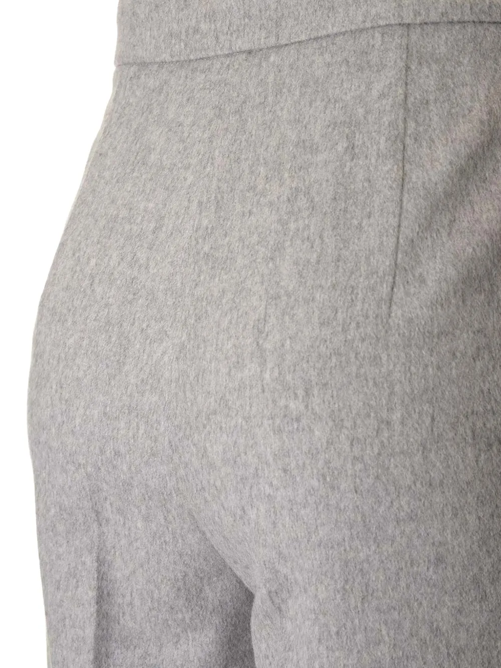 Max Mara Wool Tailored Trousers In Gray