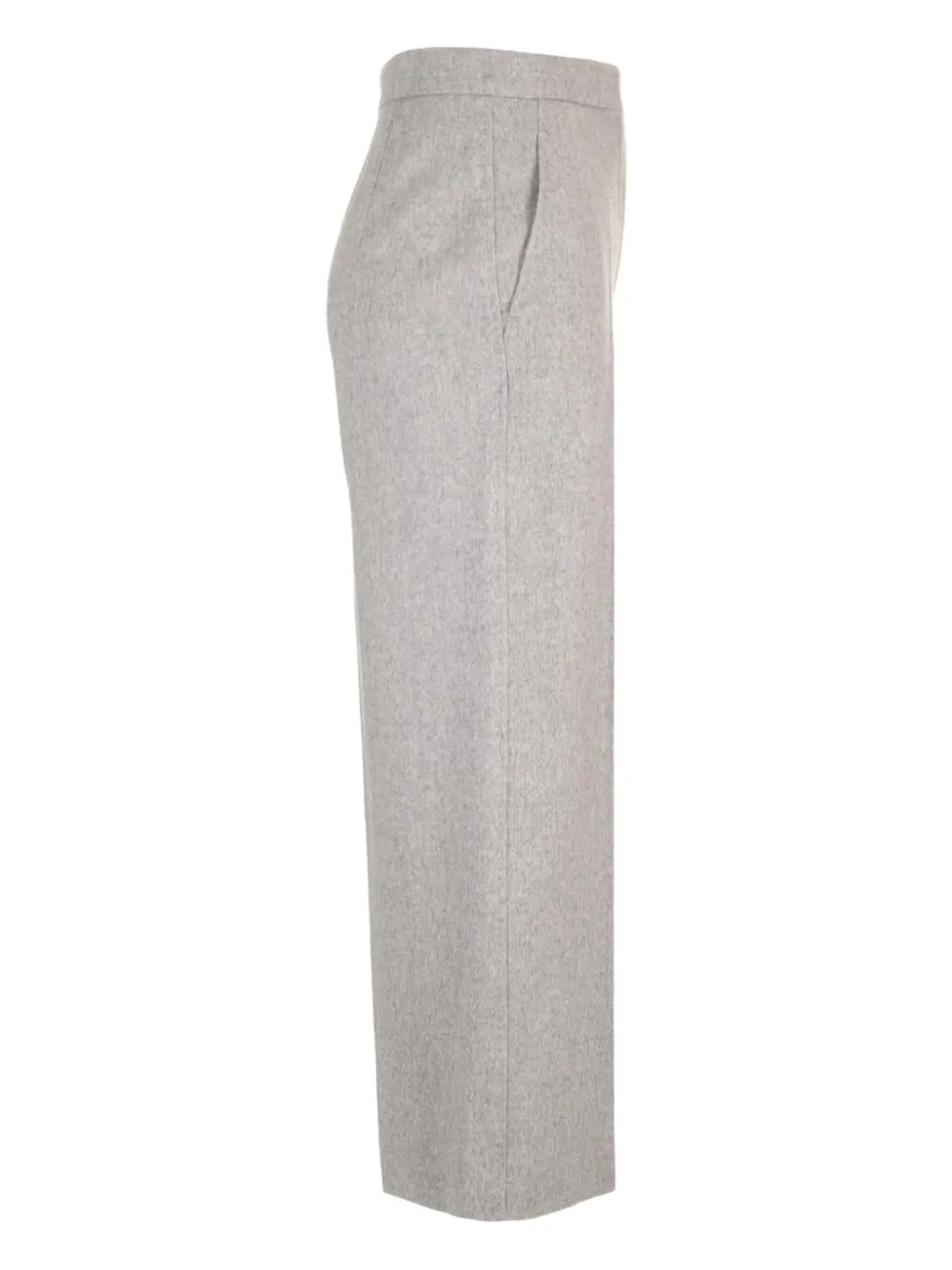 Max Mara Wool Tailored Trousers In Gray