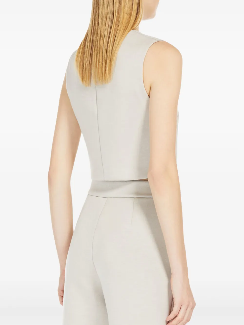 Max Mara Top met ronde hals Beige