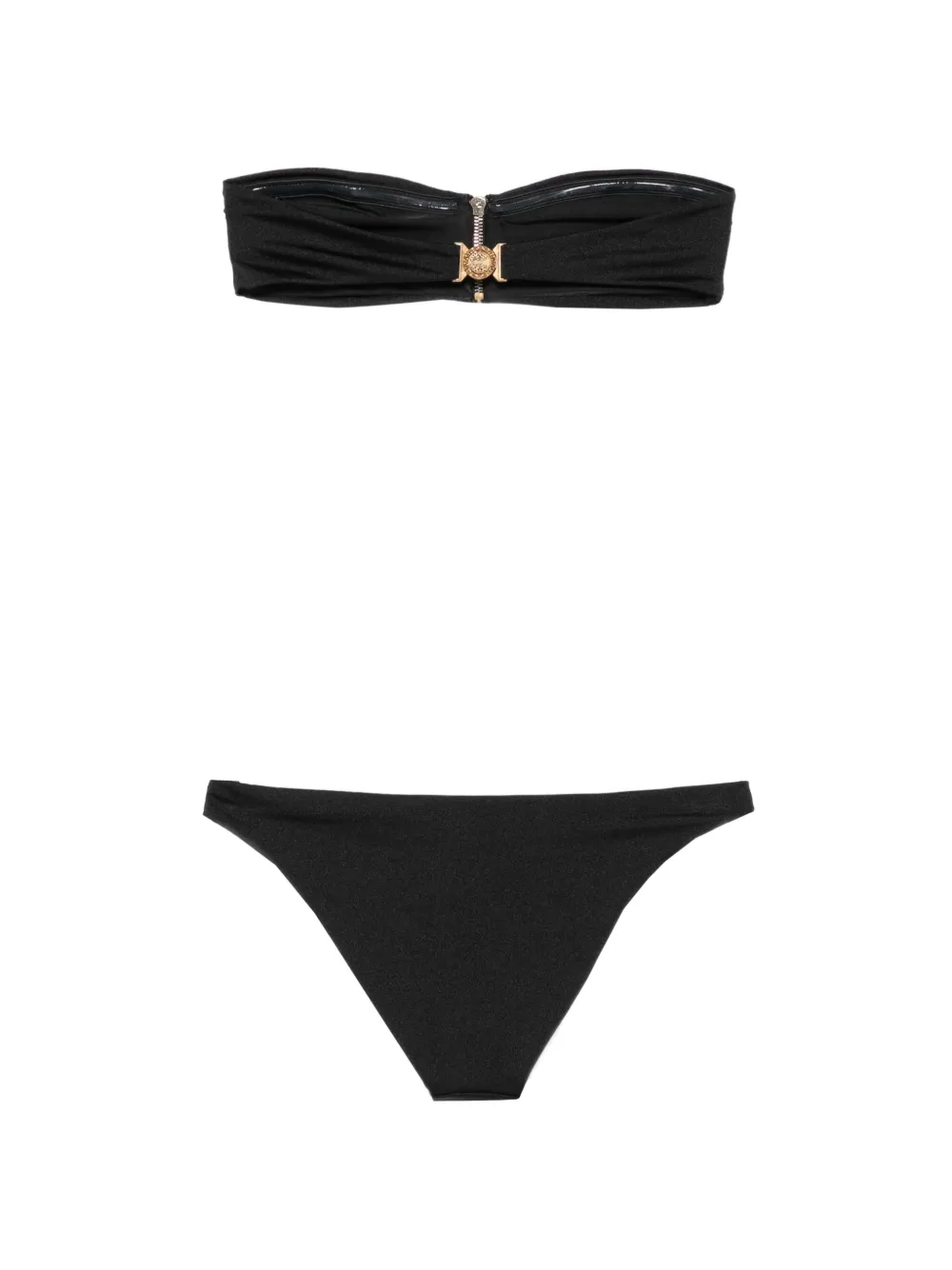 Balmain Bandeau bikini met ritsdetail Zwart