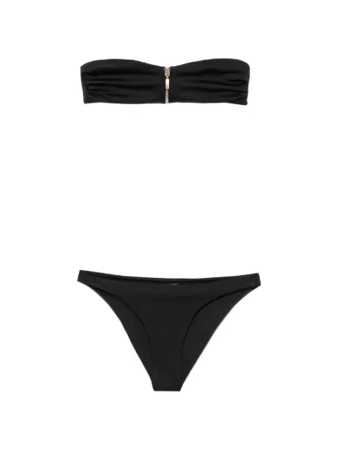 Balmain zip-detail bandeau bikini