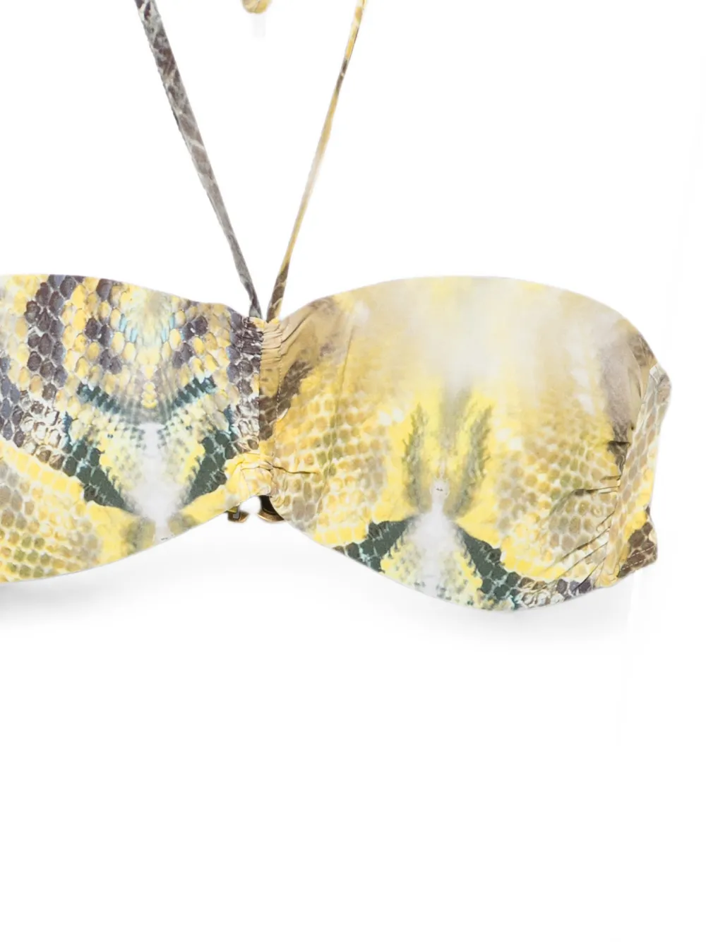 Balmain Bikini met slangenprint Geel