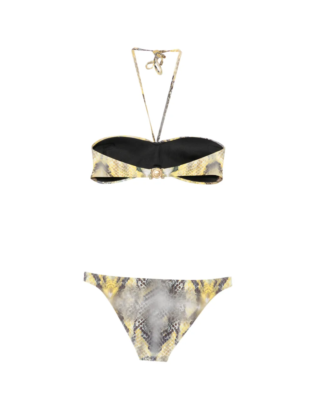 Balmain Bikini met slangenprint Geel