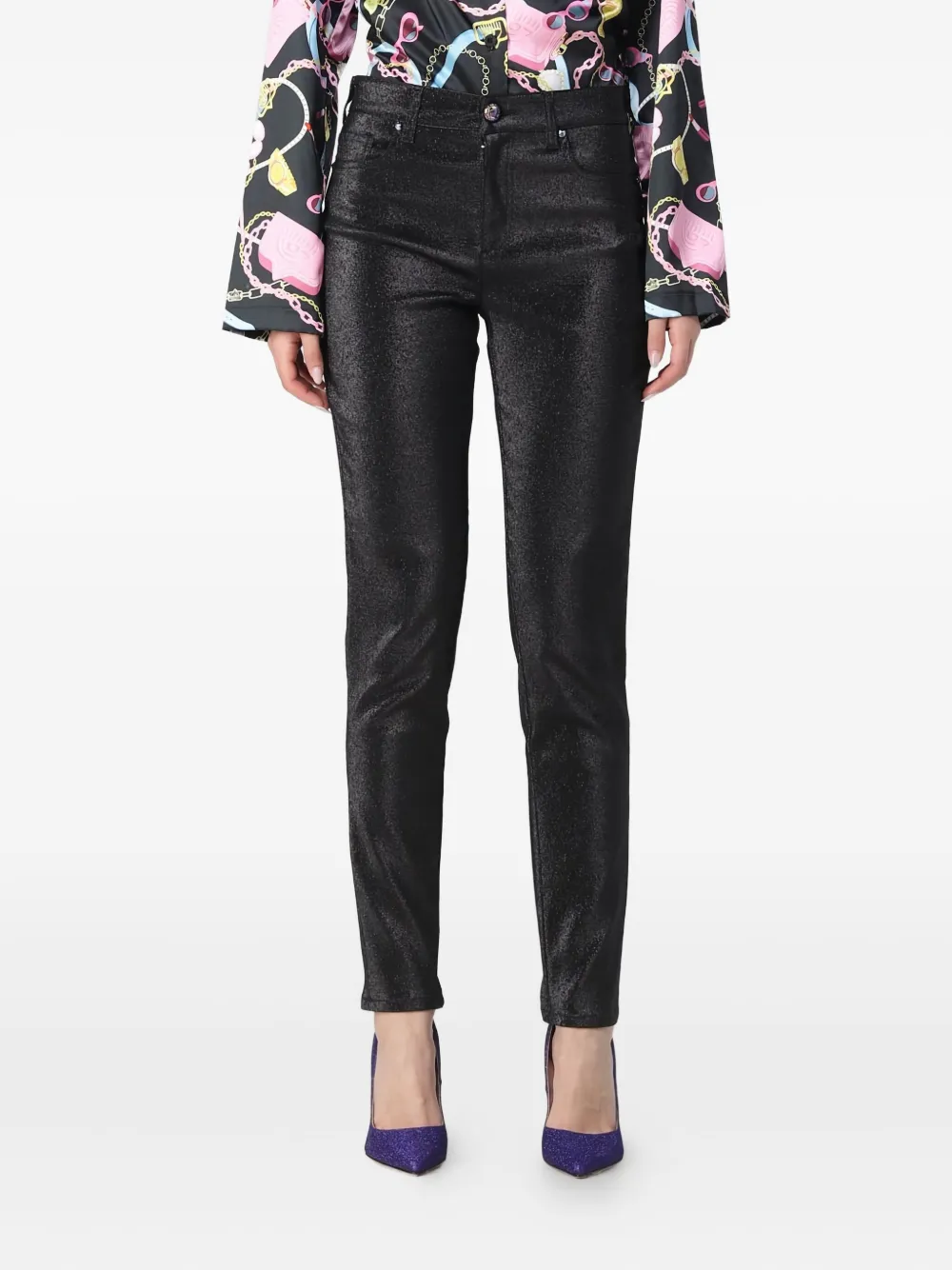 Chiara Ferragni Pantaloni con bottoni - Nero