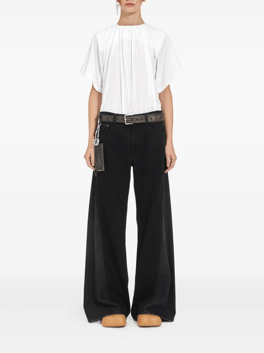 MM6 Maison Margiela panelled jeans Zwart
