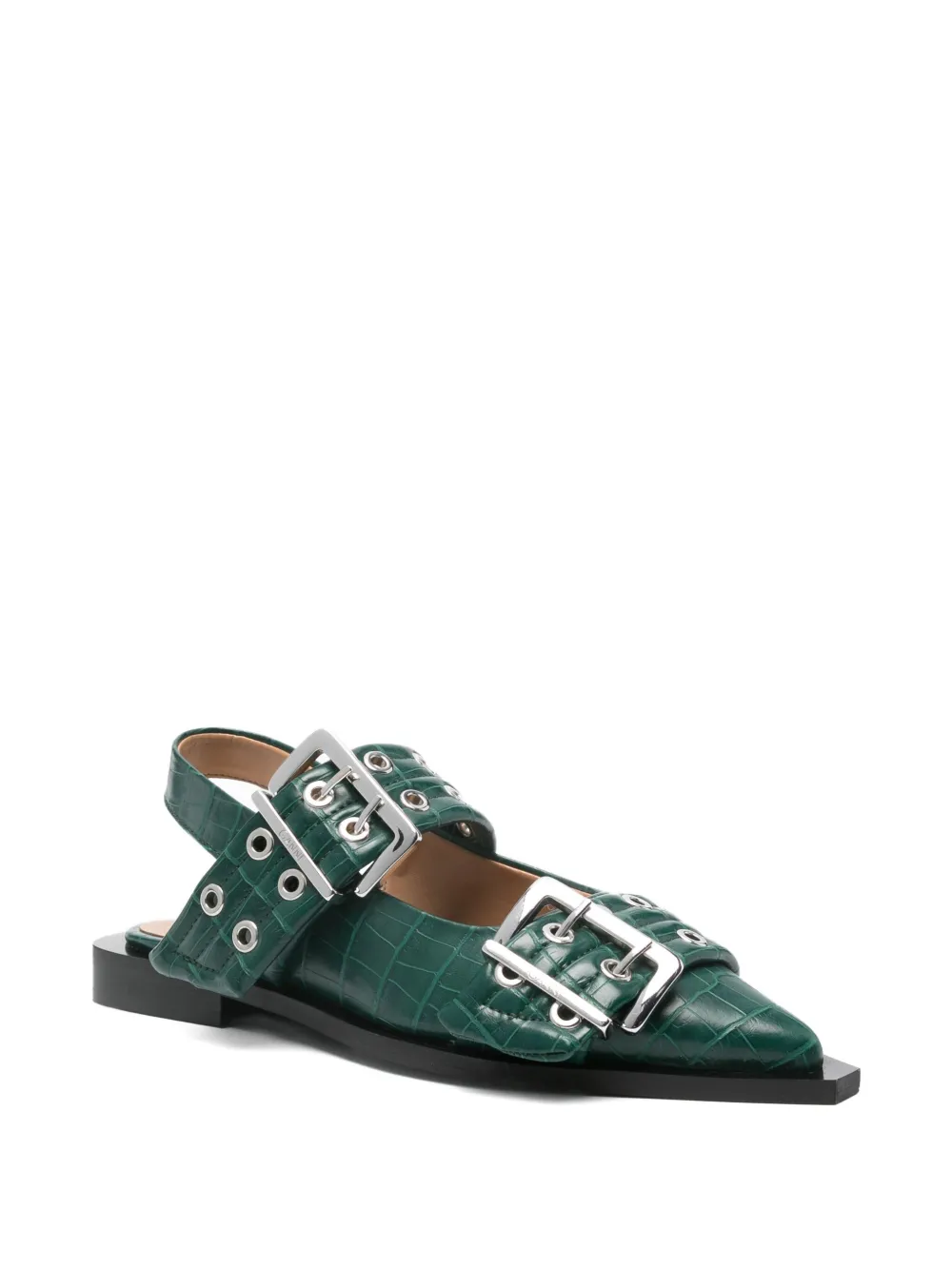 GANNI double-buckle pointed flat pumps | Flat Pumps | Image 2