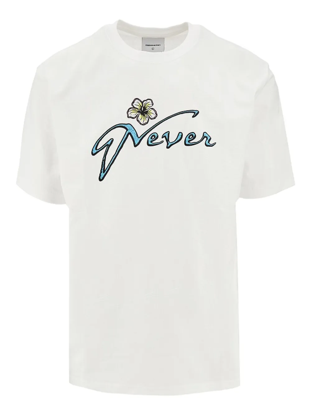 This Is Never That T-shirt met geborduurde bloemen Wit