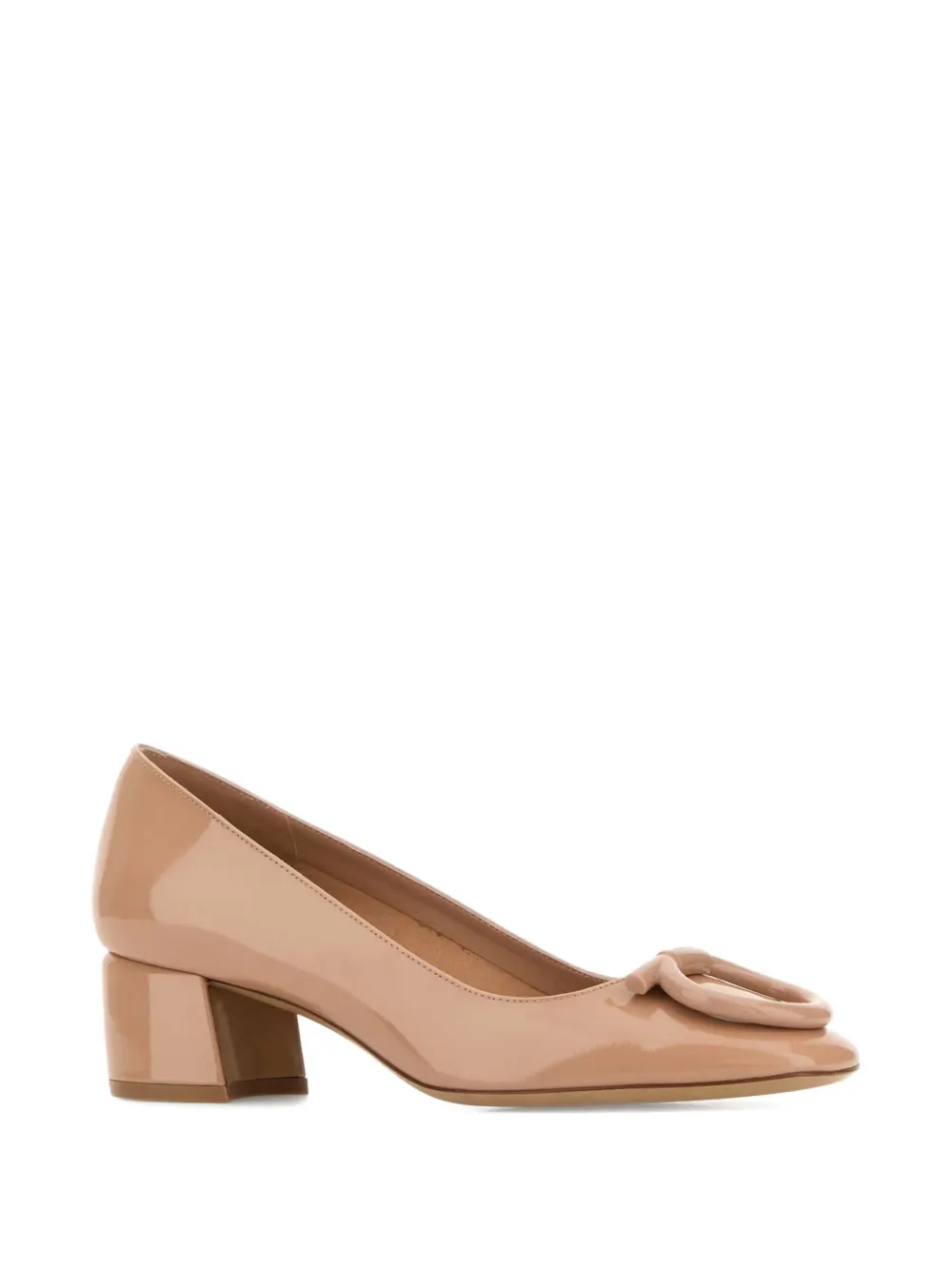Ferragamo Patent Leather Block-heel Pumps
