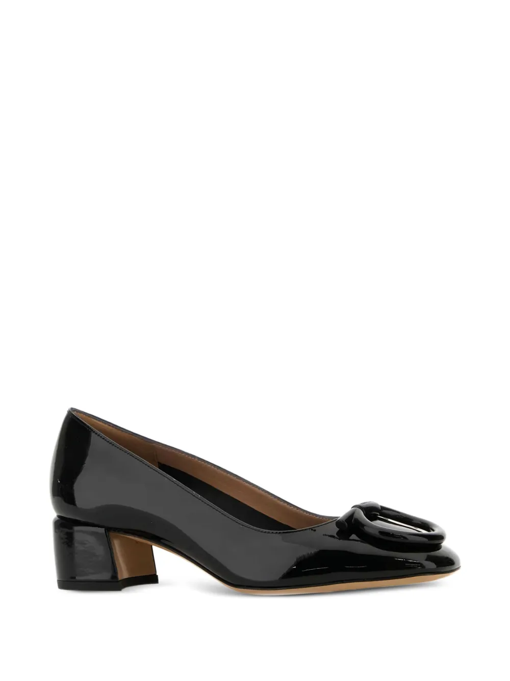 Ferragamo patent leather block-heel pumps NERAMANER|NEROAMARETTINERO