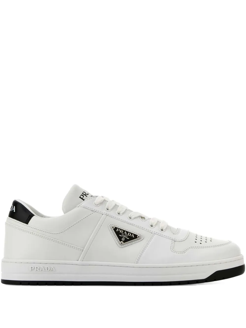 Prada Downtown leren sneakers Wit