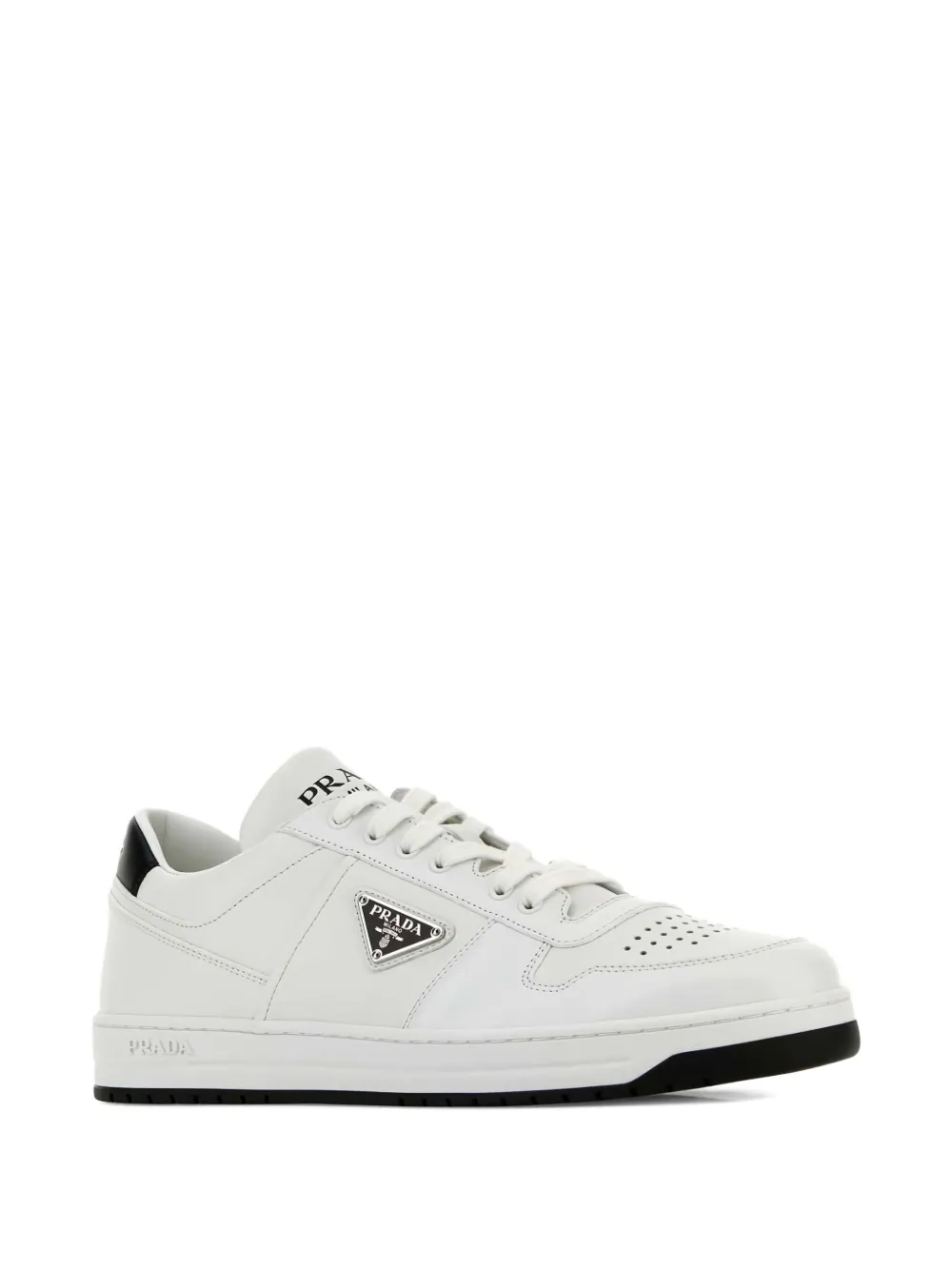 Prada Downtown leren sneakers Wit