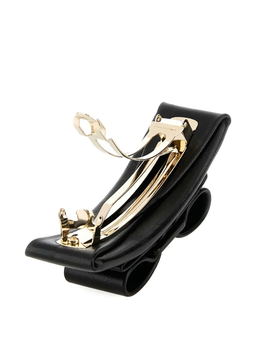 Ferragamo Vara Bow leren haarclip Zwart