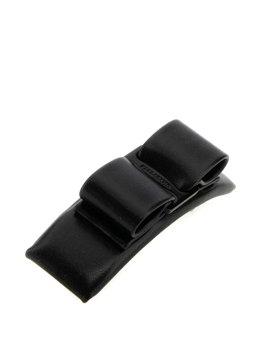 Ferragamo Vara Bow leren haarclip Zwart