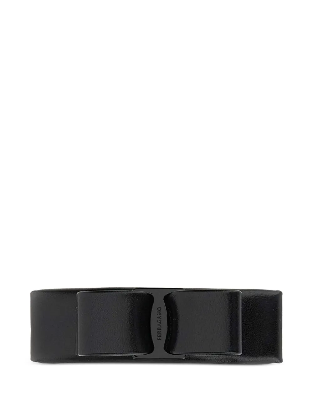 Ferragamo Vara Bow leren haarclip Zwart