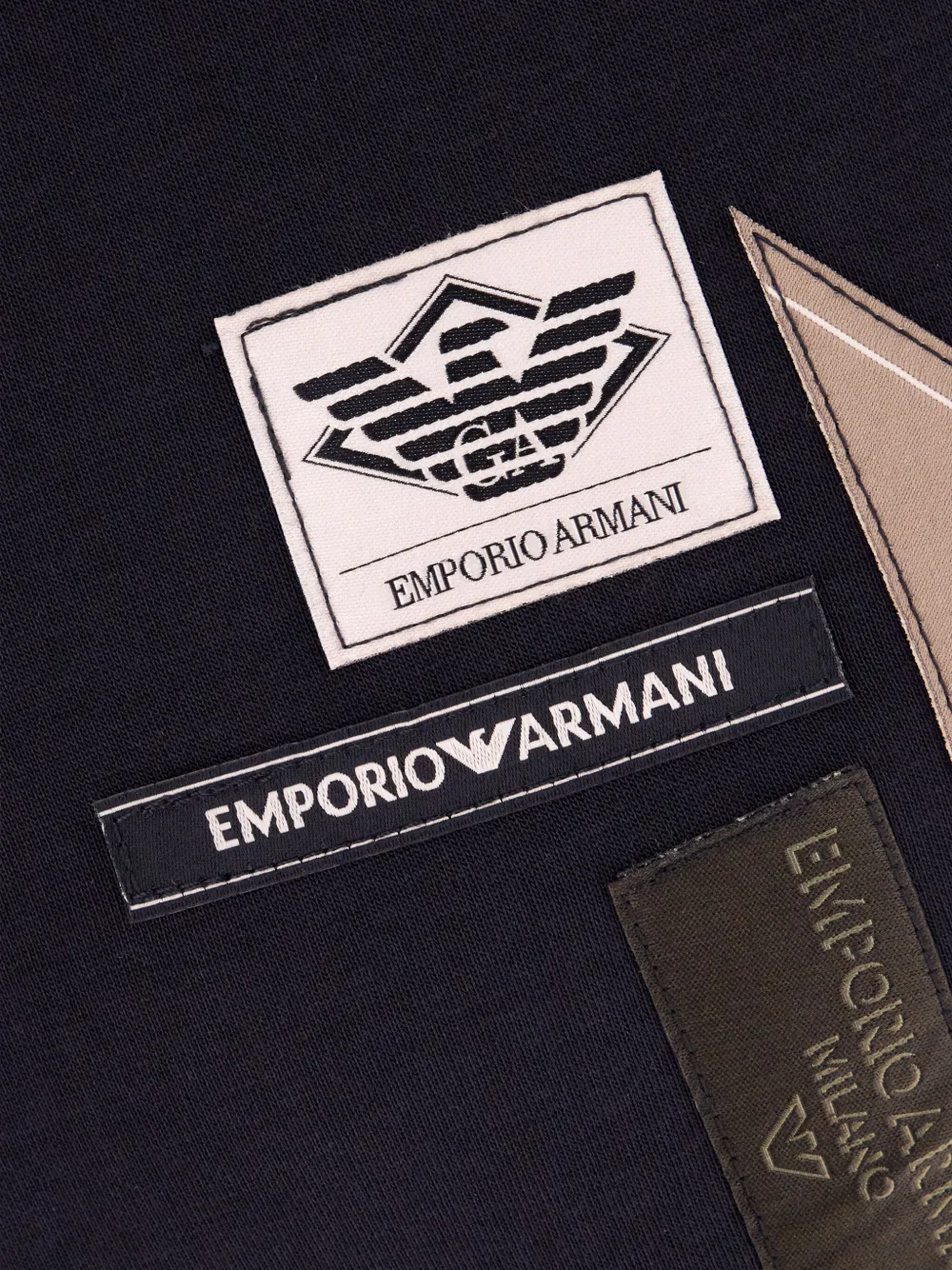 Emporio Armani Hoodie met logopatch Blauw