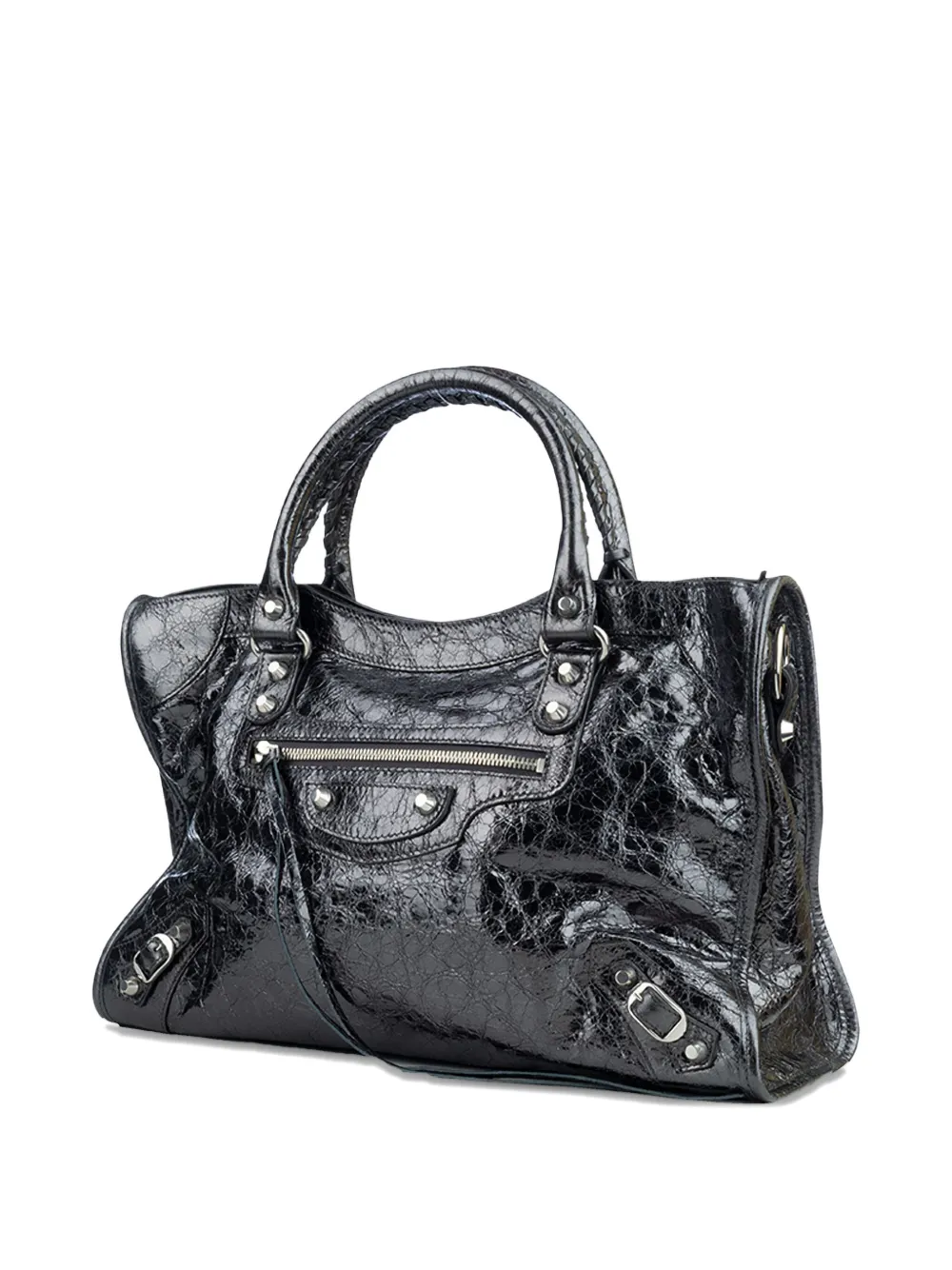 Balenciaga Le City kleine shopper met metallic-effect en handgreep Grijs