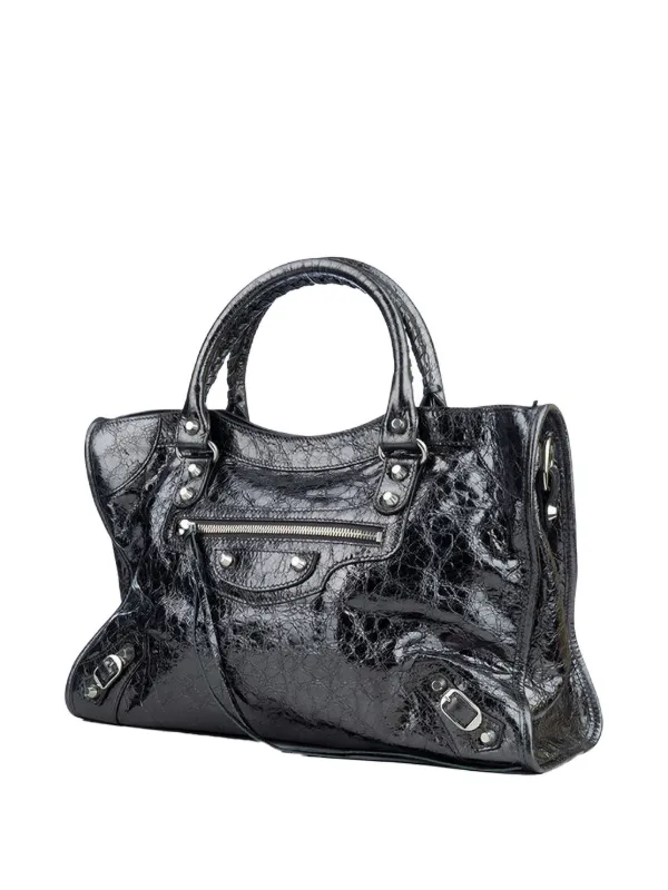 Balenciaga Neo Cagole Leather Shoulder Bag | Grey | FARFETCH